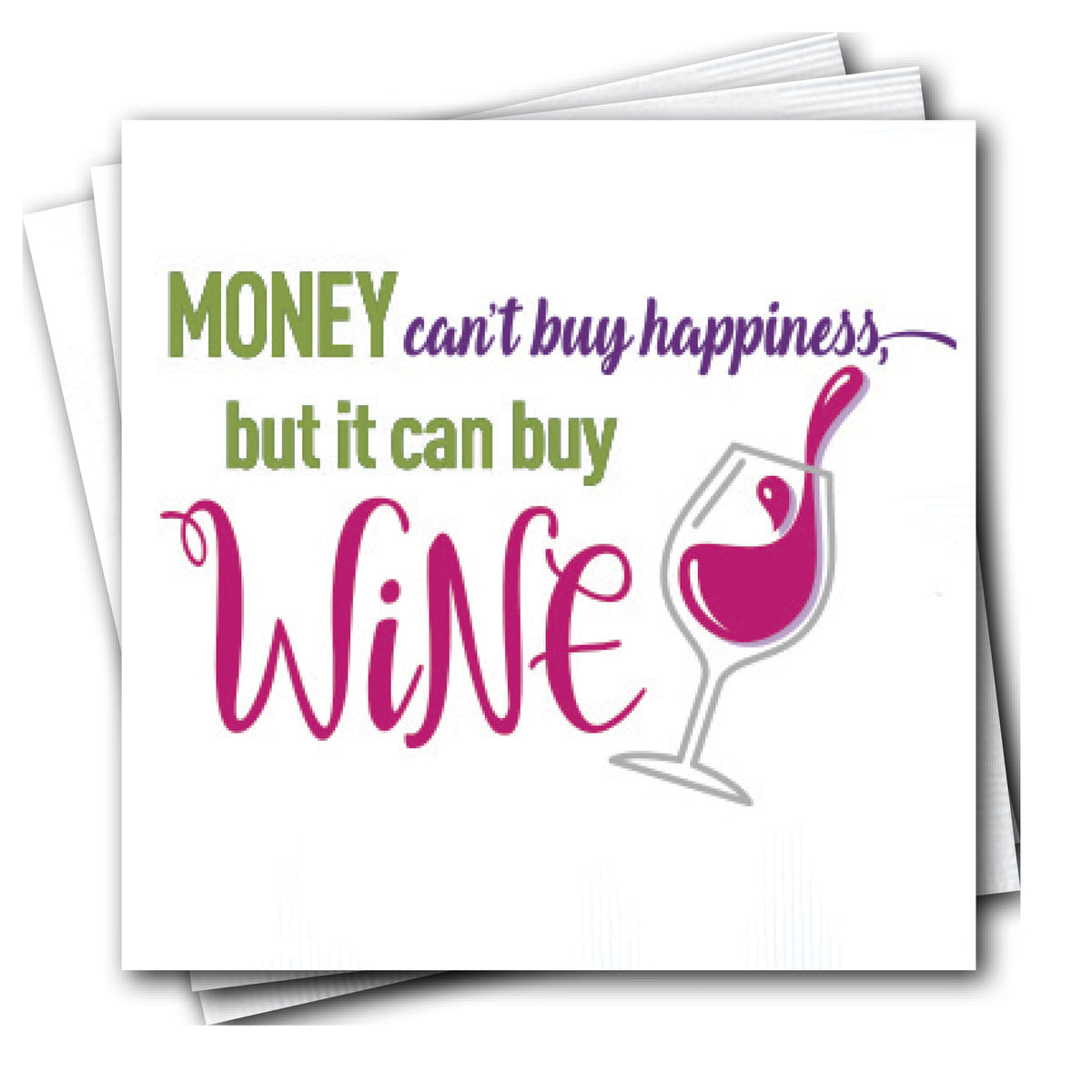 "Money Can't Buy Happiness" Napkins (Each Package Contains 25 Napkins winestoreaccessories