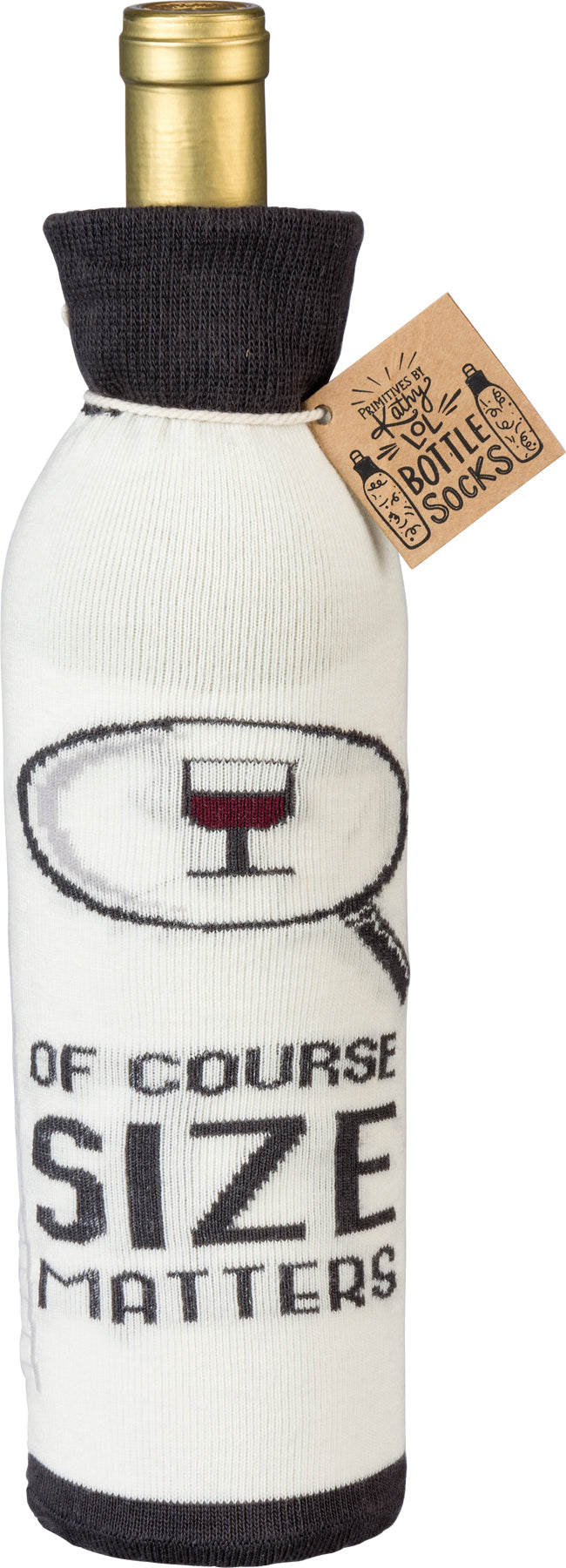 Wine Bottle Sock - Of Course Size Matters