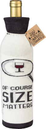 Load image into Gallery viewer, Wine Bottle Sock - Of Course Size Matters
