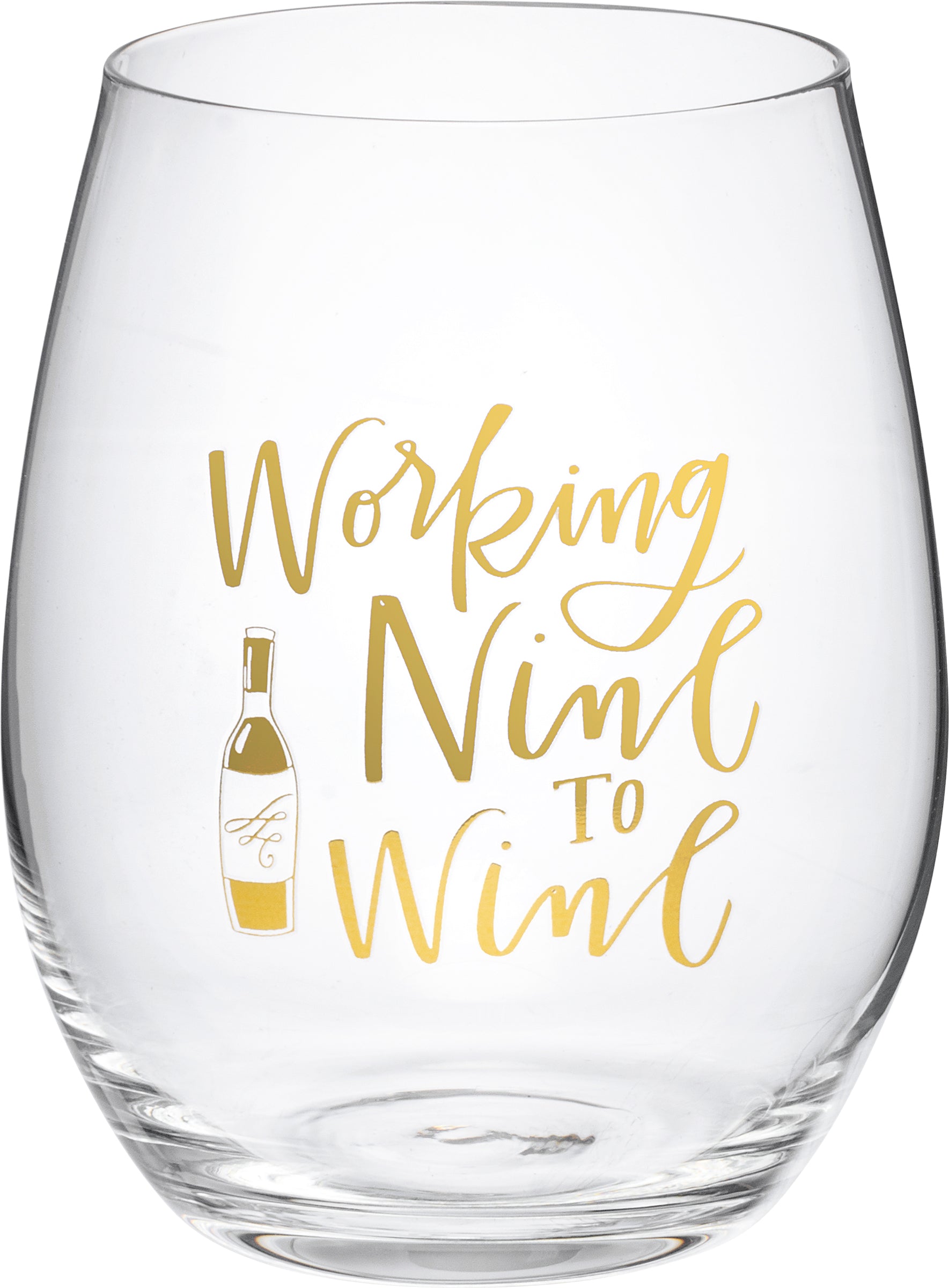 "Working 9 to Wine" Wine Glass