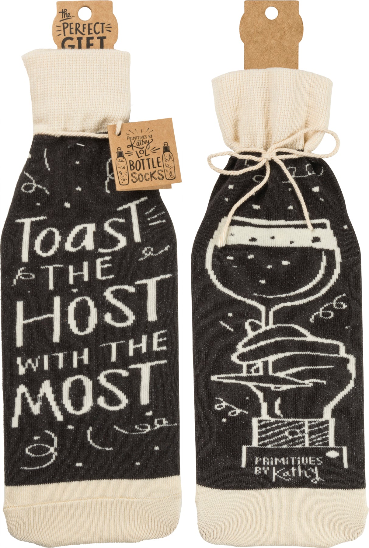 Wine Bottle Sock - Toast the Host with the Most