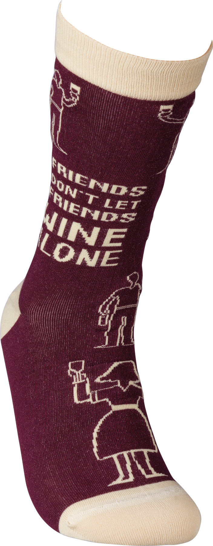 "Friends Don't Let Friends Wine Alone" Socks