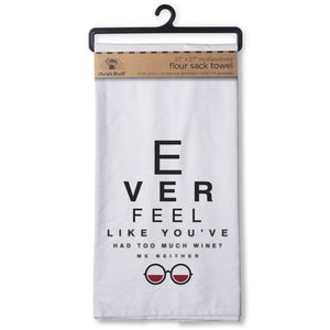 "Wine Eye Chart" Flour Sack Towel