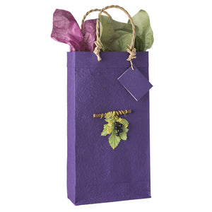 Purple Double Bottle Mulberry Bark Bag