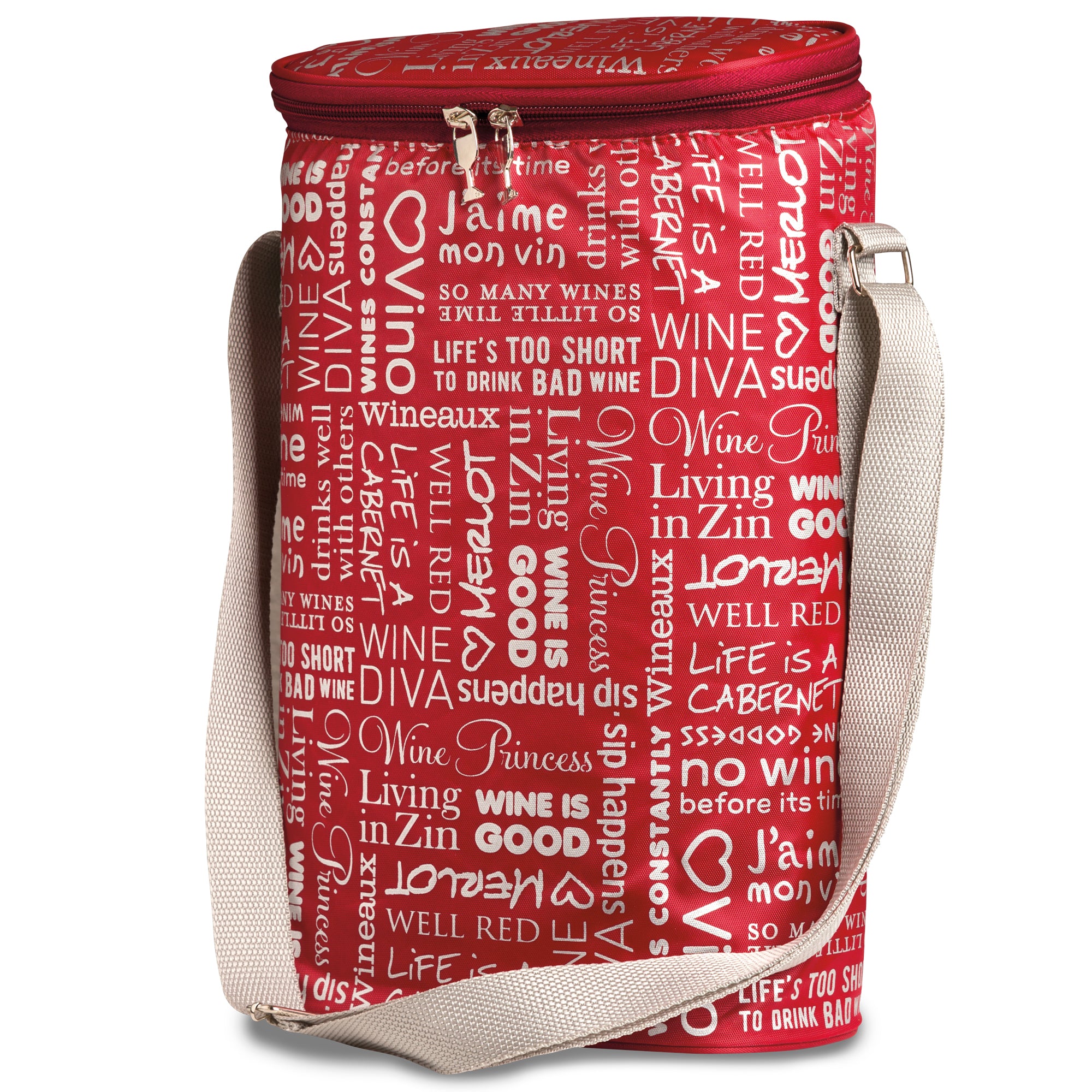 "Wine Words" Two Bottle Insulated Bag