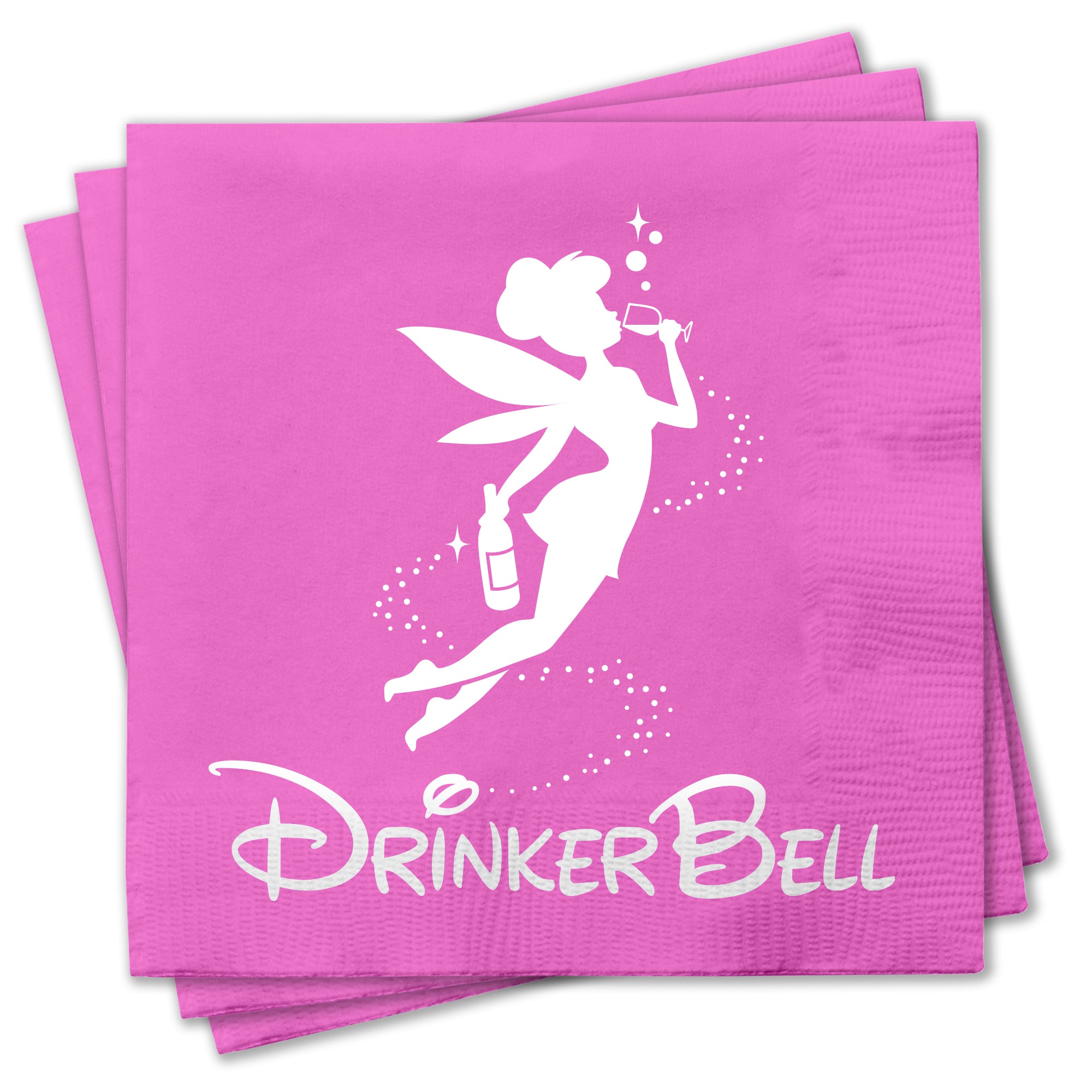 "Drinker Bell" Napkins (Each Package Contains 25 Napkins (5"x5")