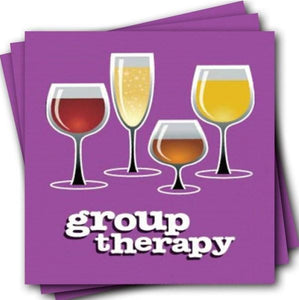 "Group Therapy" Napkins (Each Package Contains 25 Napkins (5"x5")