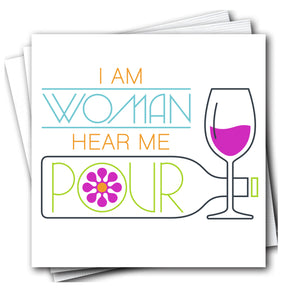 "I Am Woman" Napkins (Each Package Contains 25 Napkins (5"x5")