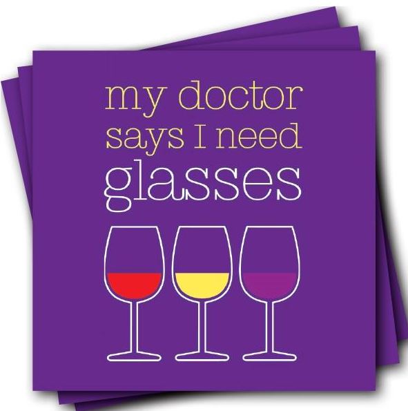 "My Doctor" Napkins (Each Package Contains 25 Napkins (5"x5")