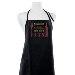 "If You Don't Like the Food" Rhinestone Apron