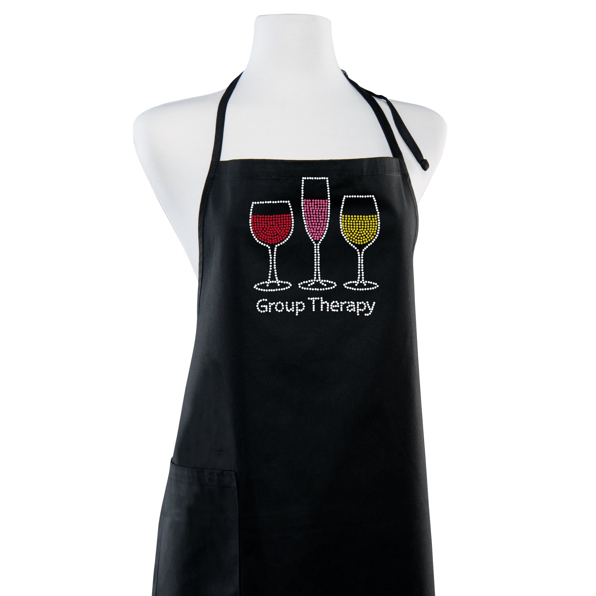 "Group Therapy" Rhinestone Apron