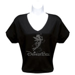 Load image into Gallery viewer, Rhinestone Short Sleeve V-Neck Wine Shirts (Multiple Shirt Wordings to Choose From)
