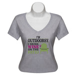 Load image into Gallery viewer, Screen Printed Short Sleeve V-Neck Wine Shirts (Multiple Shirt Wordings to Choose From)
