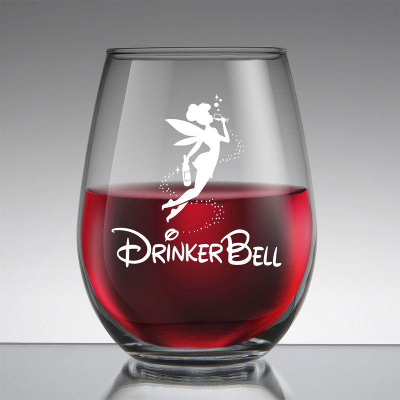 Drinker Bell Stemless Wine Glass