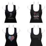 Load image into Gallery viewer, Rhinestone Tank Tops (Multiple Shirt Wordings To Choose From)
