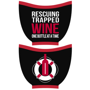 "Rescuing Trapped Wine" Wine Glass Sleeve