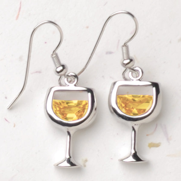 White Wine Earrings