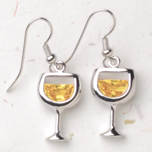 White Wine Earrings